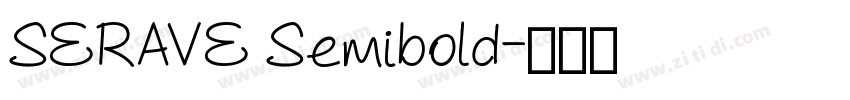 SERAVE Semibold字体转换